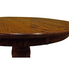 The pedestal is crafted from one piece of spun steel, so there are no seams or joints to spoil the look. Amish 42 Round Pedestal Dining Table W Leaf Made In Usa