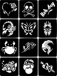 Glitter Stencil Pack Temporary Tattoo Henna Airbrush Body Art Stickers Template By Vinylcre8ivedesigns On Etsy Tattoo Schablonen Schablonen Kleine Tattoos