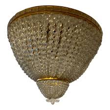 Ikea recommends led bulb gu10 (5 pcs).screws are sold separately. Set Of 4 Beaded Crystal Basket Flush Mount Brass Ceiling Light Fixtures For Sale At 1stdibs
