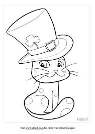 Find a list of st. St Patrick S Day Kitten Coloring Pages Free Seasonal Celebrations Coloring Pages Kidadl