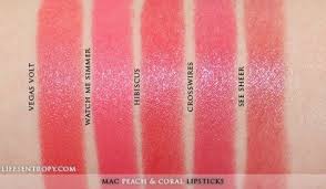 I need to buy angel!!!! Mac Peach Coral Lipstick Collection Swatches Coral Lipstick Coral Lipstick Drugstore Pink Lipstick Mac