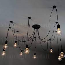 The cephalothorax and abdomen are not necessarily the same color. 6 8 10 Fabric Cord Arm Spider Light Chandelier Suspension Ceiling Pendant Black Ebay