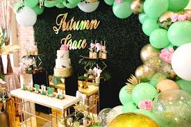 You have to pay heed in deciding that the décor is in sync with the theme. Kara S Party Ideas Glamorous Gold Safari Baby Shower Kara S Party Ideas