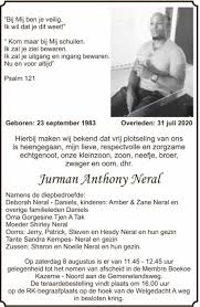 Onze 36 Jarige Jurman Neral Borsoe Is Plotseling Overleden In Suriname Familienieuws Com