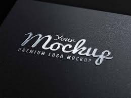 White Metal Logo Mockup Psd Logo Mockup Logos Cool Logo