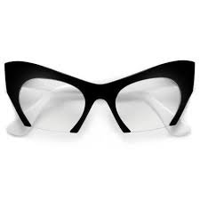 Black And Clear Ombre Glasses Sharp Rimless Bottom Modernized Cat Eye Frame High Fashion Designer Inspired Glasses In 2020 Fashion Reading Glasses Eye Wear Glasses Fashion Eye Glasses