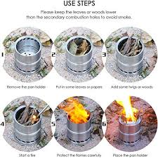Canway Camping Stove Wood Stove Backpacking Stove Portable Stainless Steel Wood Burning Stov In 2020 Wood Burning Stove Best Wood Burning Stove Outdoor Cooking Burner