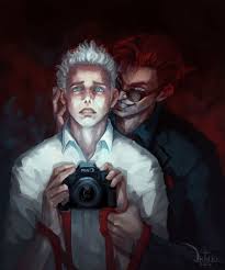 Black And White Duos Black On White In 2020 Husband Best Friend Good Omens Book Epic Art