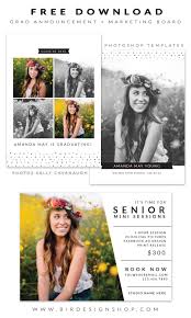 Free Grad Announcement And Marketing Board Senior Photography Marketing Photography Freebies Photography Marketing Templates