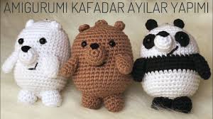 Amigurumi Kafadar Ayilar Anahtarlik Yapimi Amigrumi We Bare Bears Keychain Tutorial Eng Subs On Youtube