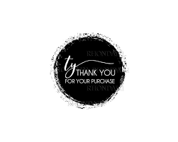 A simple little thank you note can make your customer feel loved and send their lifetime spend through the roof. Thank You Stickers Printable Sticker Thank You For Your Purchase Sticker Thank You For Your Order Round 1 5 Inches 501 Logo Style Thank You Stickers Printable Stickers Sheet Labels
