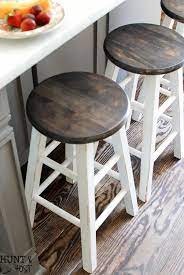 Cheap To Chic Bar Stool Makeover See How Quick And Easy You Can Transform Projects With A Paint Sprayer And Te Bar Stool Makeover Diy Stool Painted Bar Stools