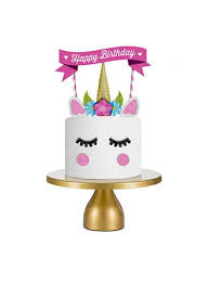 Of kleur één van de andere leuke 18 verjaardag kleurplaten op leukekleurplaten.nl. Eenhoorn Taart Happy Birthday Taarttopper Unicornwebshop Nl