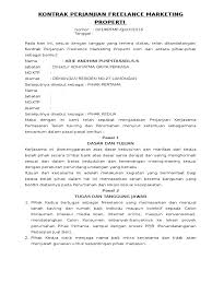 Surat keterangan kerja biasanya terdiri dari kop. Surat Perjanjian Freelance Marketing Properti