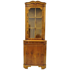 China cabinets offer both practical storage space and beautiful decorative display options. Vintage English Georgian Yew Wood Small Corner China Cabinet Cupboard For Sale At 1stdibs