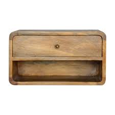 Maybe you would like to learn more about one of these? Curved Oak Ish Wall Mounted Bedside Table With Open Slot