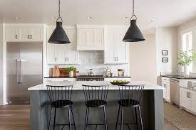 Check spelling or type a new query. White Kitchen With Gunmetal Gray Island Cottage Kitchen
