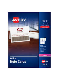 Make an unforgettable impression on important clients partners and prospective customers with this pack of first rate customizable business cards. Avery Laser Note Cards 4 14 X 5 12 White Box Of 60 Office Depot