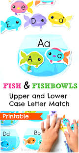 Fish And Fishbowls Upper And Lower Case Letter Match Frogs And Fairies Alphabet Preschool Preschool Learning Activities Kids Learning Activities