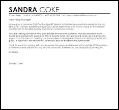 Call to action & formal closing. Call Centre Agent Cover Letter Sample Cover Letter Templates Examples