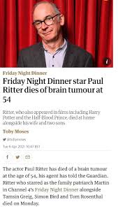 Paul ritter has died at the age of 55 credit: O6wczxtgf8nsym