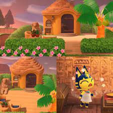 I finally found my Queen Kitty! Ankha! Set up her house and it looks  amazing! Does anyone else give their villagers yards and land that  represents their personalities? All my villagers are