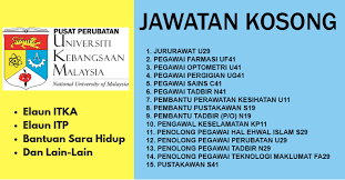 Untuk berkhidmat di pusat transformasi komuniti universiti (uctc), ukm bagi jawatan seperti berikut Jawatan Kosong Di Pusat Perubatan Ukm Ppukm Jobcari Com Jawatan Kosong Terkini