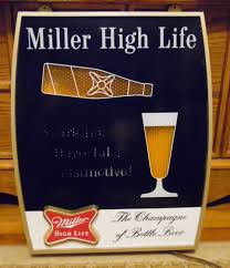 Vintage 1950s Miller High Life Miller Light Up Motion Beer Sign Beer Signs Vintage Beer Signs Miller High Life