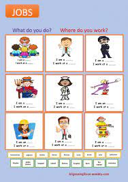 Jobs And Occupations Interactive And Downloadable Worksheet Check Your Answer Learning English For Kids Community Helpers Preschool English Teaching Materials