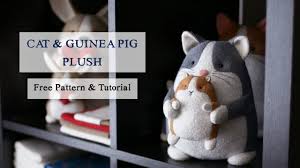 Cat stuffed animal pattern felt plushie от squishycutedesigns. Diy Plush Cat And Guinea Pig Free Cat Sewing Pattern Youtube