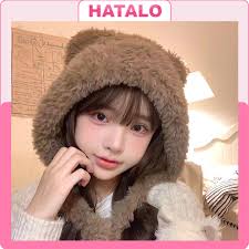 Mũ len trùm dầu dệt kim dày dặn mẫu mới thời trang thu đông xinh xắn cho  bạn nữ