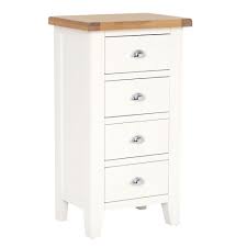 Shop at everyday low prices for a variety of nightstands & bedside tables for all styles of rooms. Althorp 4 Drawer Narrow Chest White Oak Barker Stonehouse
