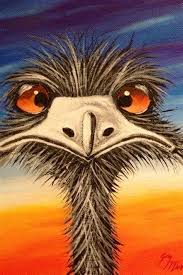 Image Result For Funny Animal Acrylic Paintings Animal Paintings Emus Art Whimsical Art