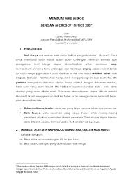 Yang merupakan variabel data dari mail merge adalah. Membuat Mail Merge Dengan Microsoft Office 2007