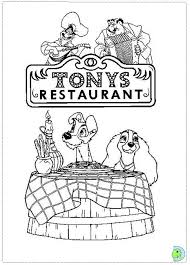 The Lady And The Tramp Coloring Page Disney Activities Lady And The Tramp Disney Coloring Pages