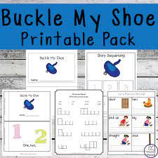 One, two, buckle my shoe what comes next in this nursery rhyme? Buckle My Shoe Printable Pack Simple Living Creative Learning