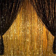 Black And Gold Backdrop Party City Hot 3ft 8ft Metallic Shiny Tinsel Curtain Birthday Party Supplies Wedding Decorations Stage Backdro Gatsby Birthday Party Gatsby Party Decorations Gatsby Party