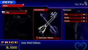 My first bigger piece in a long time. Second Life Marketplace Oath Keeper Oblivion Keyblade Dual Set Axle Wolf Edition