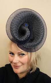 Spiral Into The Holidays With A Unique One Of A Kind Fascinator Hand Sculpted On An 1800 S Braid Machine Www Formemillinery Co Handmade Hat Hat Shop Hat Day