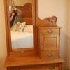 Antique bedroom dresser with mirror. 1