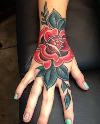Tattoo By Ashmakestattoos Traditional Traditionaltattoo Traditionalart Hand Tattoos For Women Traditional Hand Tattoo Traditional Rose Tattoos