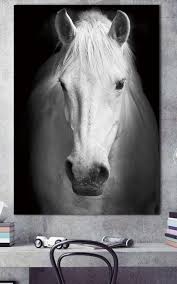 Black And White Horse Canvas Wall Art Legendary Horse Wall Art Hd Portrait Unique Animal Portraits For Your Living Room Decor Horse Wall Art Horse Wall Horses Wall Decor