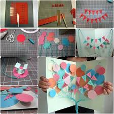 Let your child feel that he is special by giving him a handmade birthday card. How To Diy Creative Happy Birthday Banner And Balloon Card