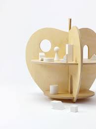 Apple House Rock Pebble Apple Home Wooden Toys Diy Kids Furniture