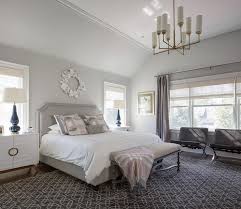 A black and white bedroom color scheme is anything but basic when accented with shiny brass and blush pink. Heather Gray And Blush Pink Bedroom Colors Contemporary Bedroom