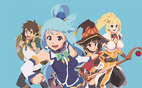 Download Wallpapers Konosuba Kono Subarashii Sekai Ni Shukufuku Wo Art Characters Japanese Manga Aqua Kazuma Satou Lalatina Dustiness Ford Megumin Besth Anime Anime Movies Anime Wallpaper