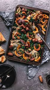 One Sheet Wonder Delicata Squash And Italian Sausage Bake Cbc Life Recipe Delicata Squash Sausage Bake Easy Dinner Party Recipes