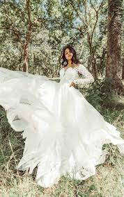 Luxury off the shoulder wedding dresses lace long sleeves 3d flower appliques. Off The Shoulder Lace Ballgown Wedding Dress With Tiered Skirt Kleinfeld Bridal