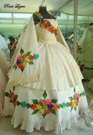 Mexican Hand Embroidered Wedding Dress Embroidered Wedding Dress Mexican Quinceanera Dresses Mexican Wedding Dress