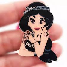 25 disney characters compared to their original concept. Tattoo Aladdin Princess Jasmine Baddie Disney Inspired Eco Etsy